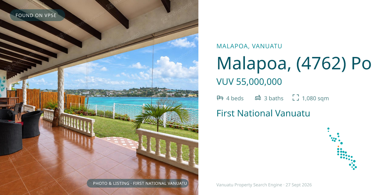 Malapoa, (4762) Port Vila Vanuatu ,