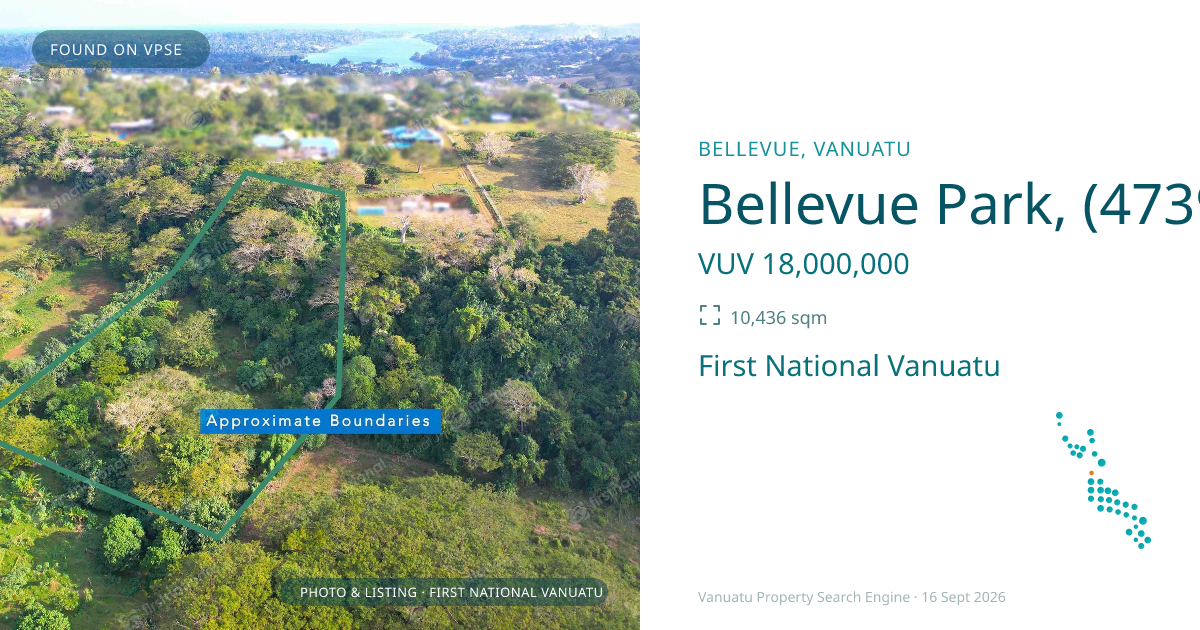 Bellevue Park, (4739) Port Vila Vanuatu ,