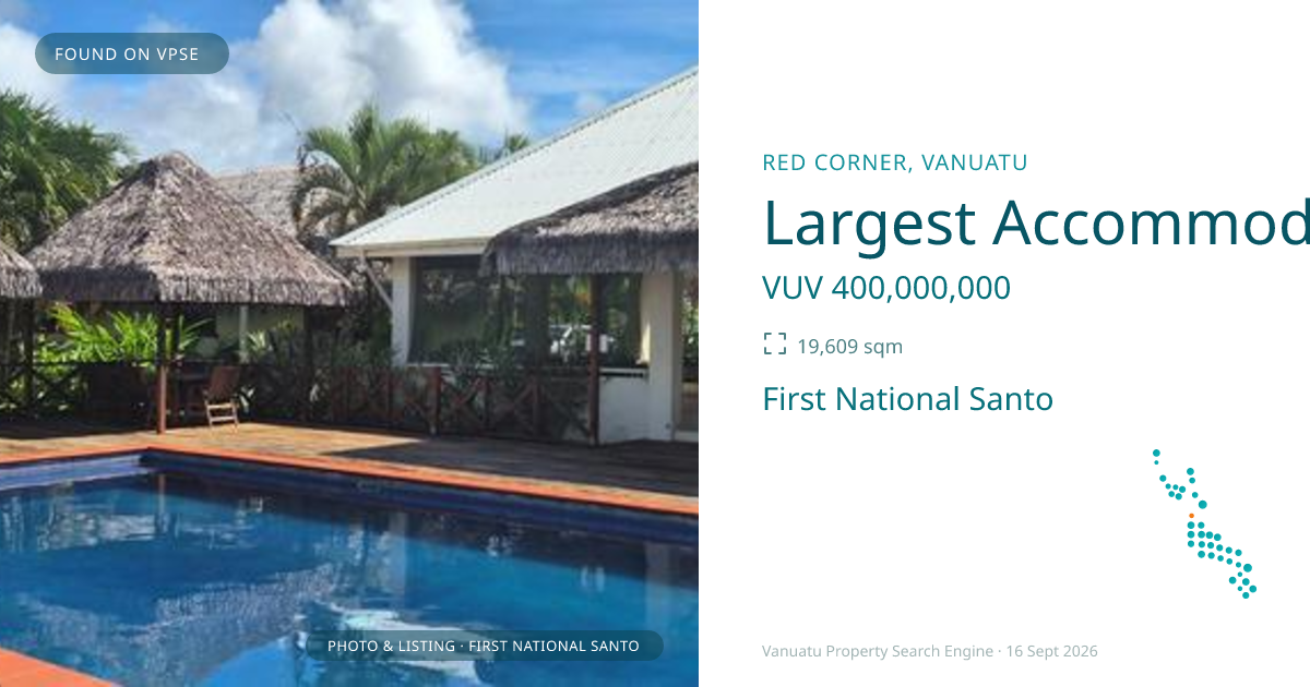Largest Accommodation Capacity on Espiritu Santo