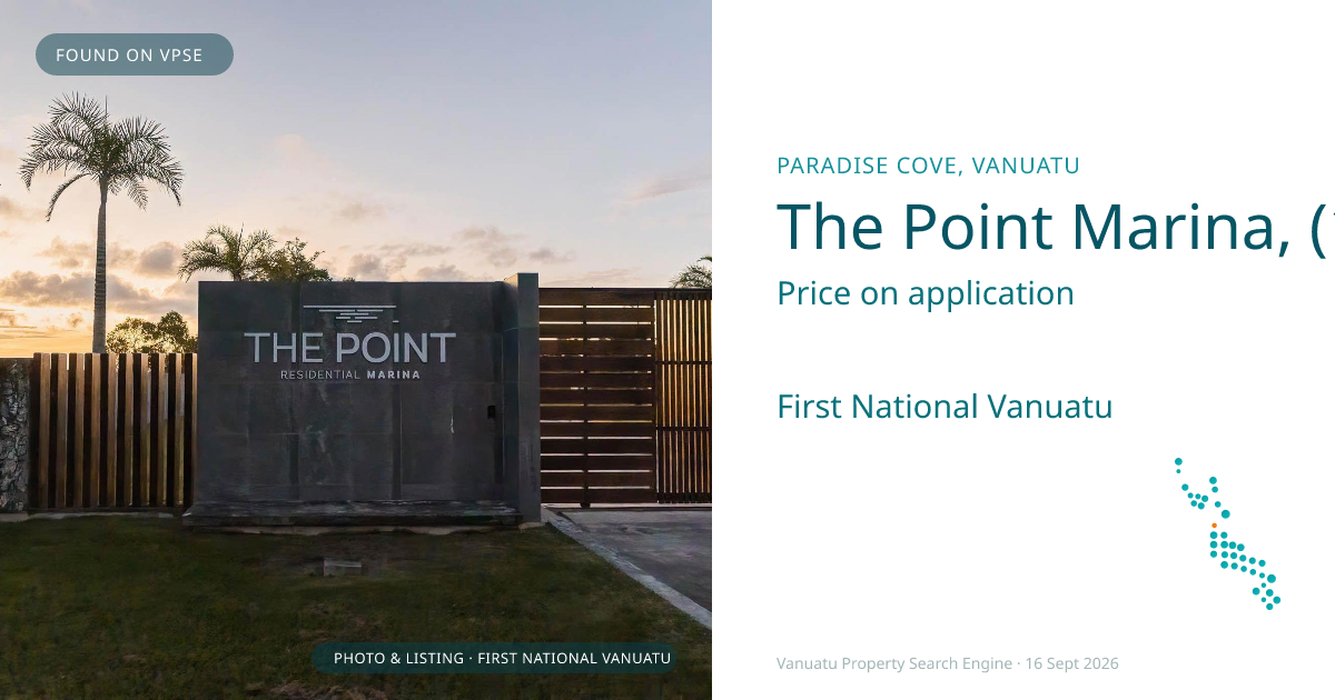 The Point Marina, (1576) Angelfish Bay, Pango Point, Vanuatu ,