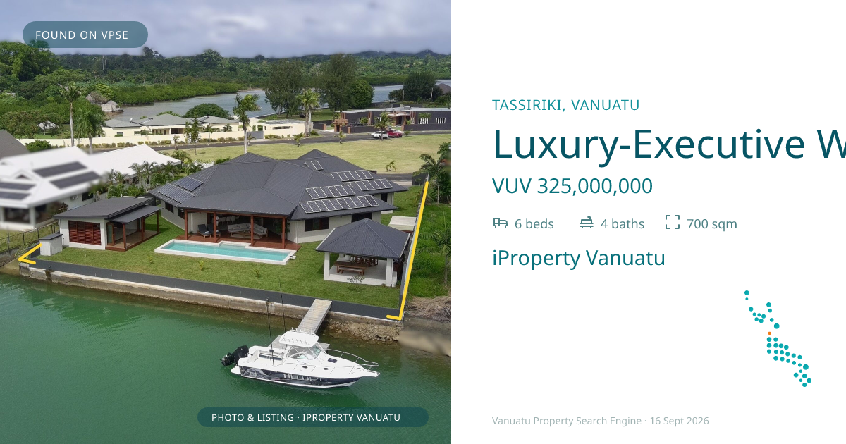 Luxury-Executive Waterfront Residence Nabukatua Island, Tassiriki