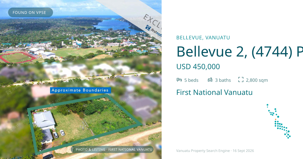 Bellevue 2, (4744) Port Vila Vanuatu ,