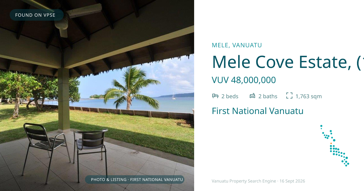 Mele Cove Estate, (1803) Port Vila Vanuatu ,