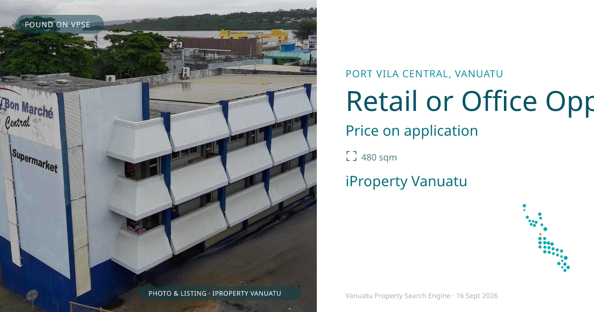 Retail or Office Opportunity Port Vila CBD