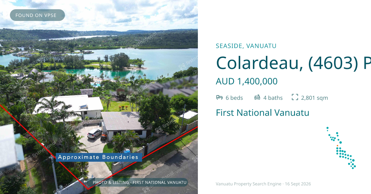 Colardeau, (4603) Port Vila Vanuatu ,