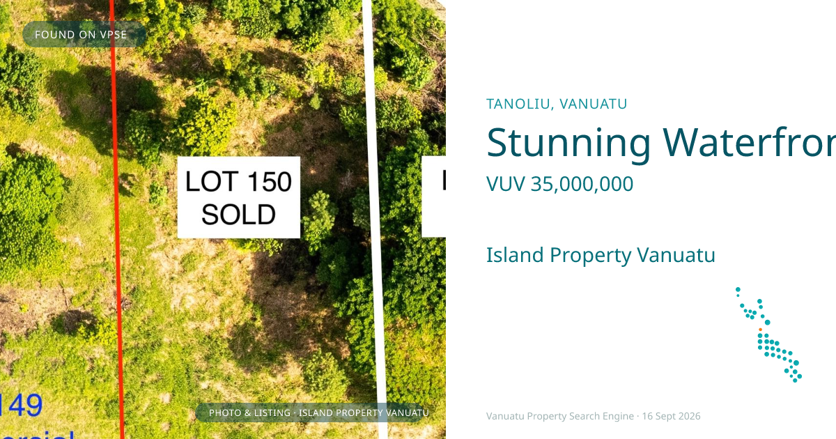 Stunning Waterfront Commercial Land – Havannah Harbour