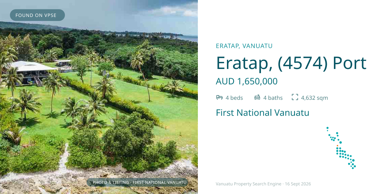 Eratap, (4574) Port Vila Vanuatu ,