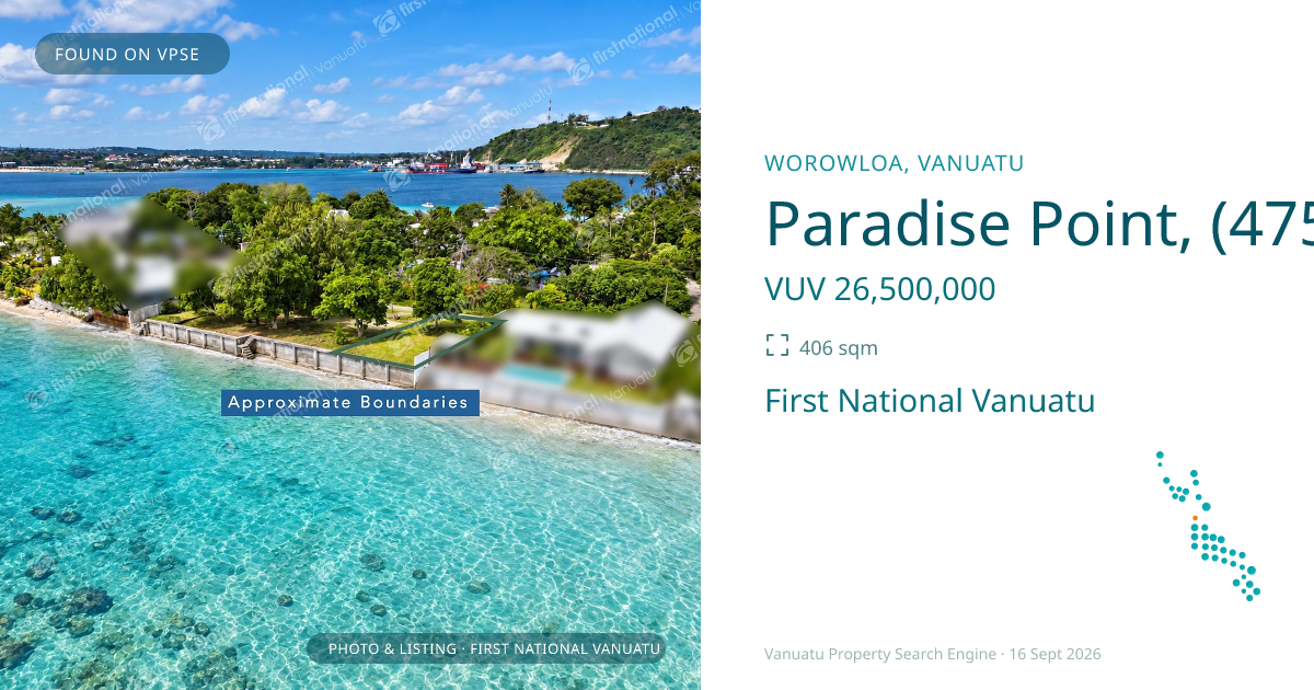 Paradise Point, (4751) Port Vila Vanuatu ,