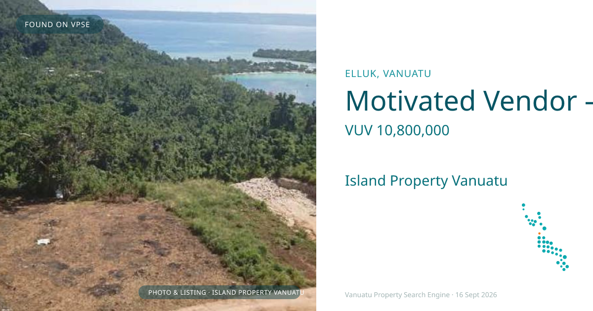 Motivated Vendor – Vacant Le Plateau Block with Stunning Harbour & Ocean Views