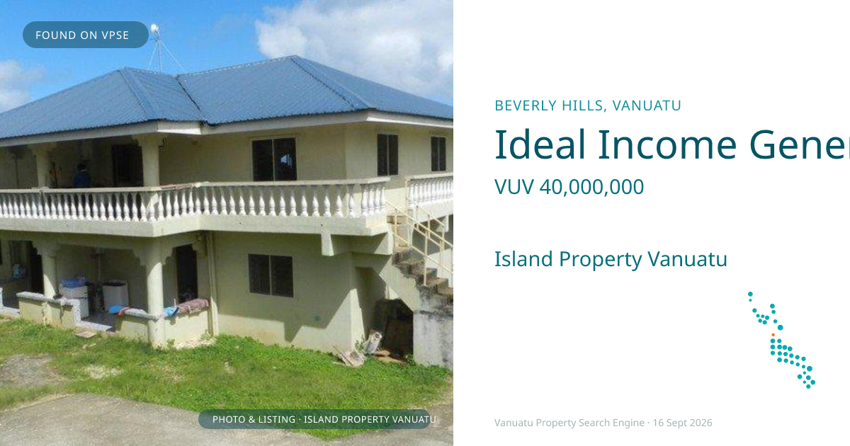Ideal Income Generating Property