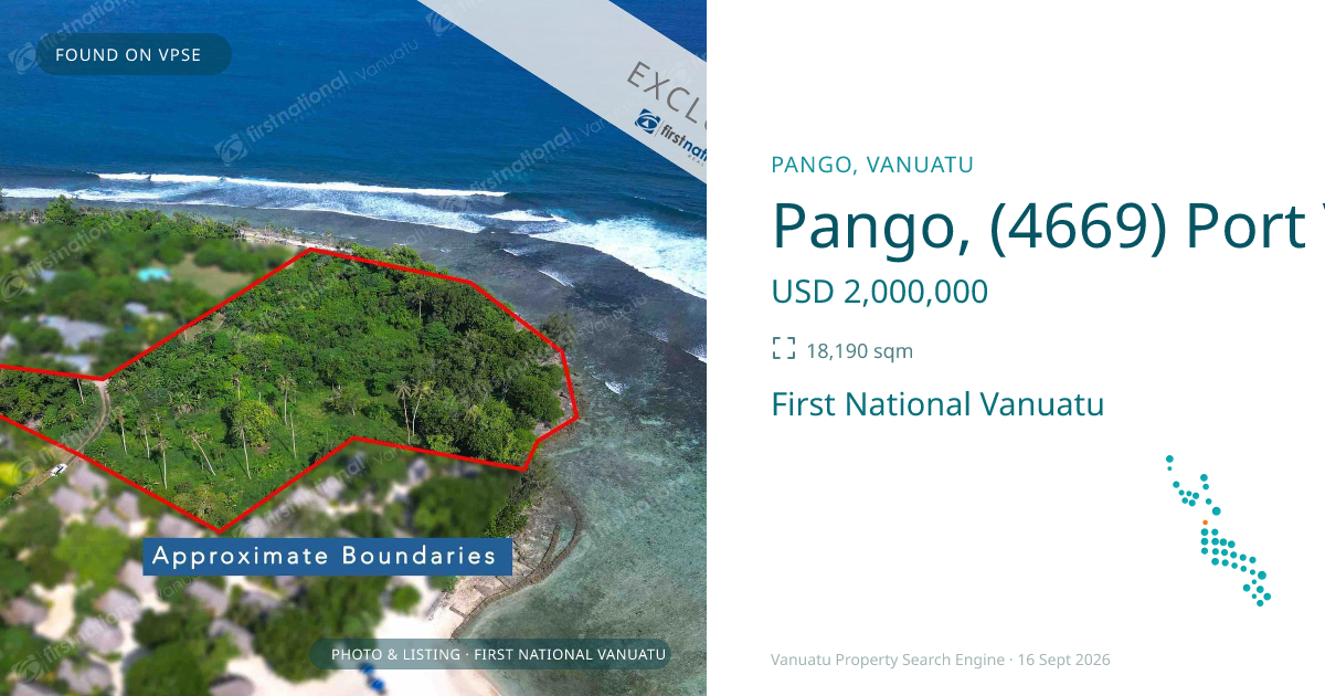 Pango, (4669) Port Vila Vanuatu ,