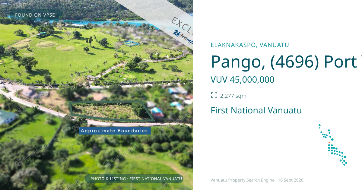 Pango, (4696) Port Vila Vanuatu ,