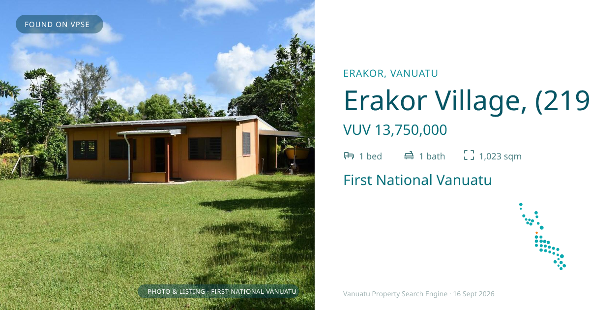 Erakor Village, (2196) Port Vila Vanuatu ,