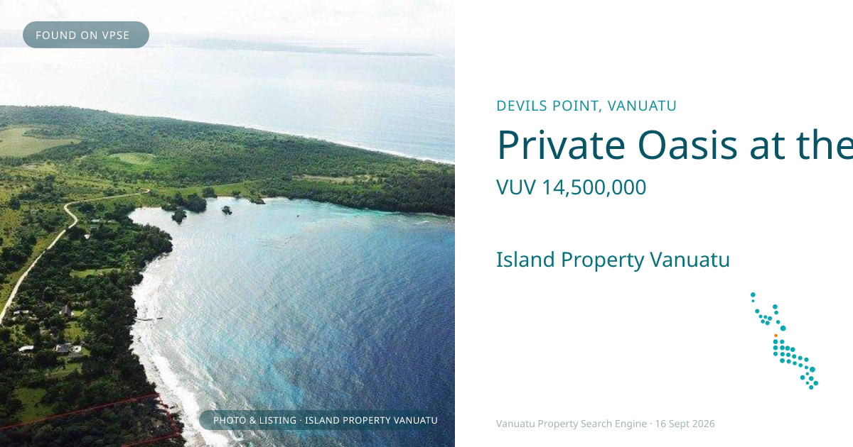 Private Oasis at the End of the World