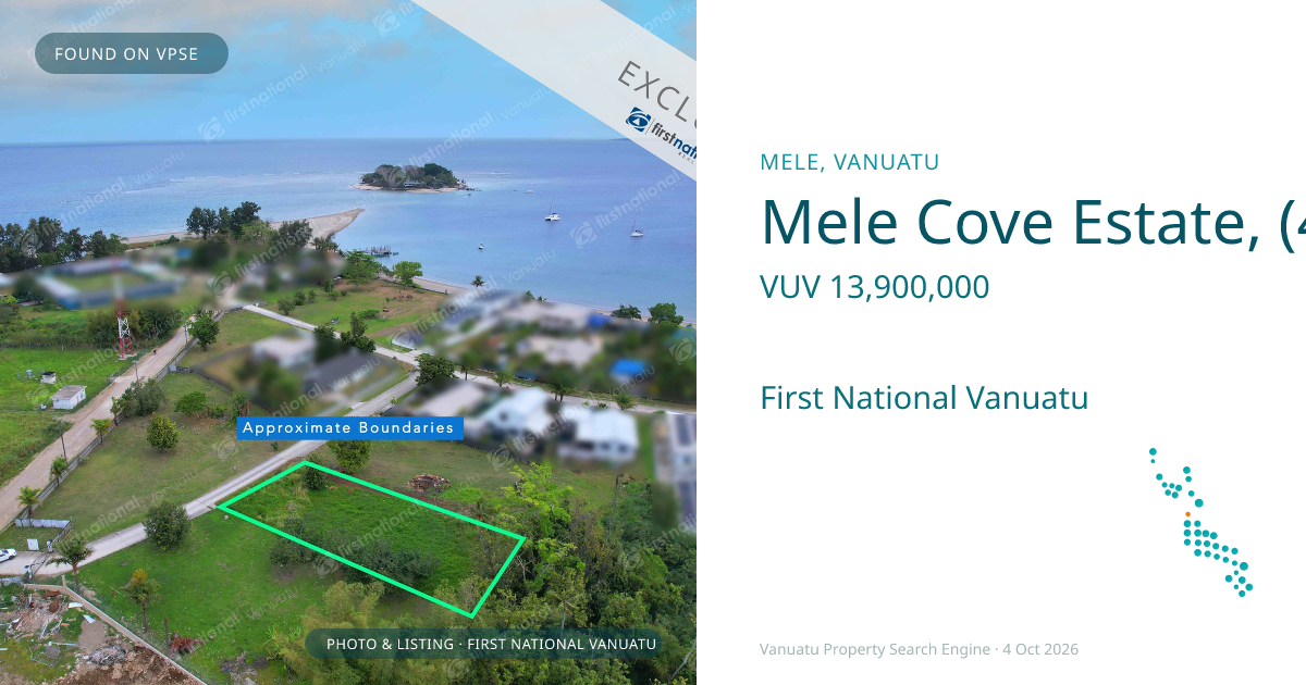 Mele Cove Estate, (4771) Efate Vanuatu ,