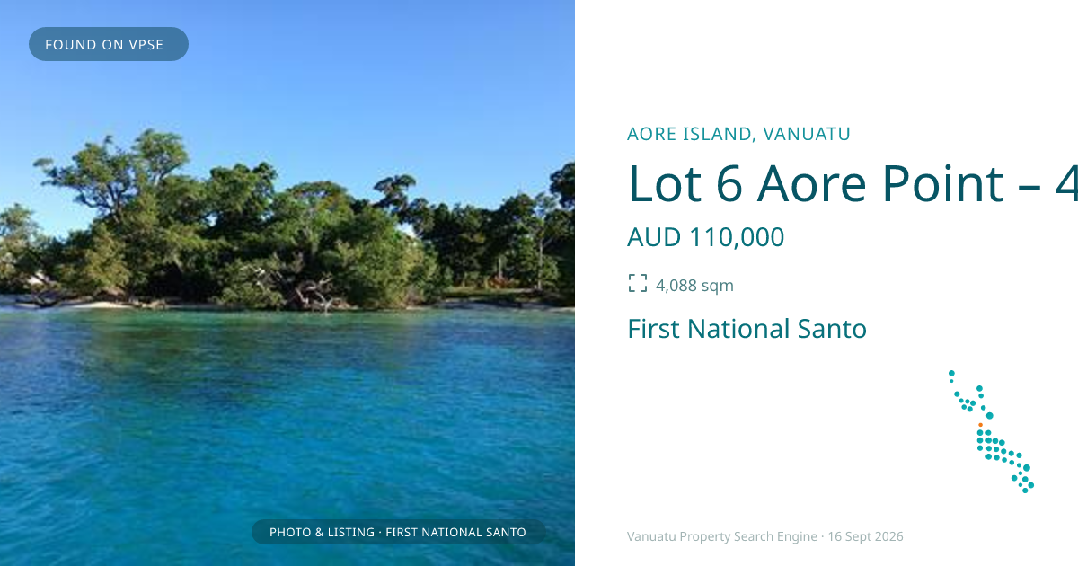 Lot 6 Aore Point – 4,088m² of North-Facing Waterfront Paradise
