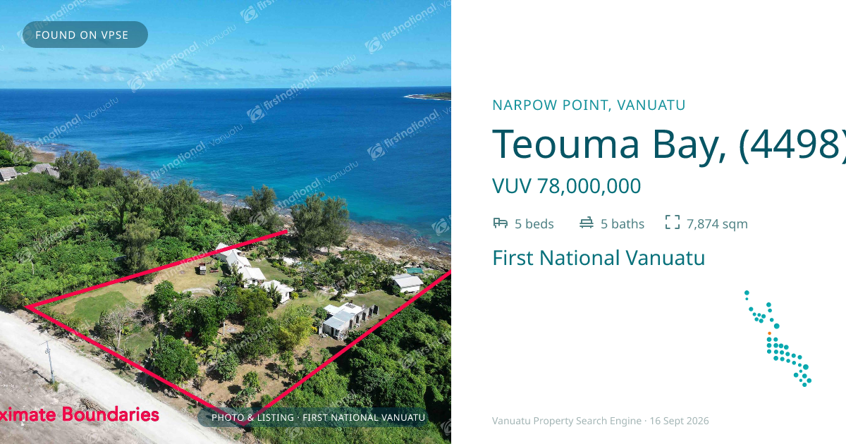 Teouma Bay, (4498) Port Vila Vanuatu ,