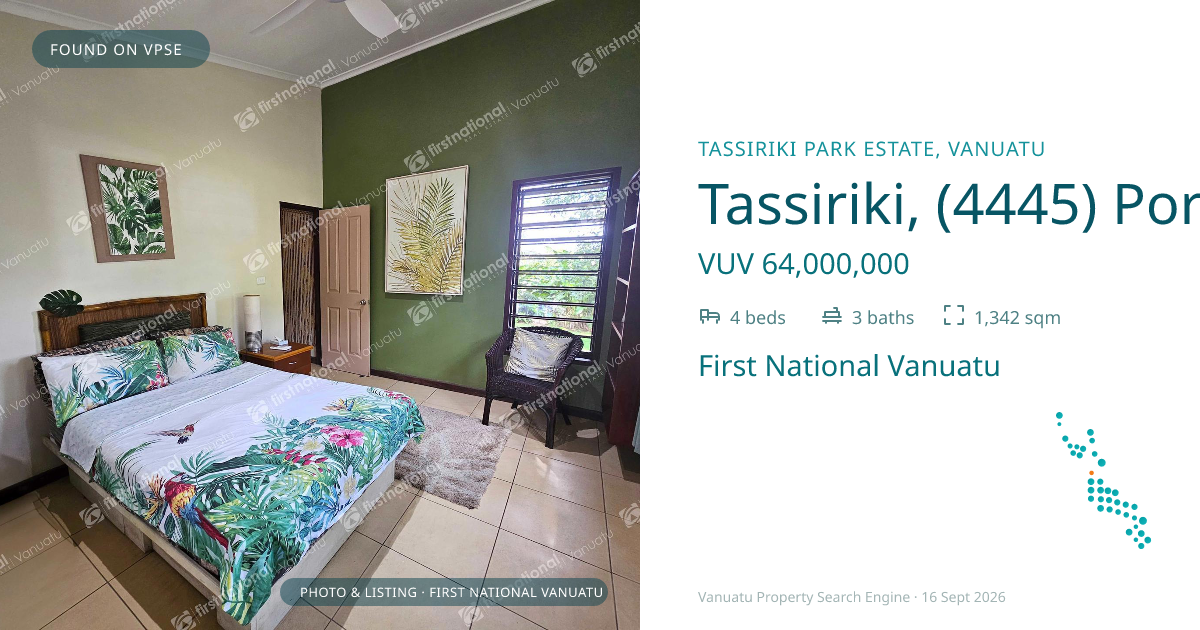 Tassiriki, (4445) Port Vila Vanuatu ,