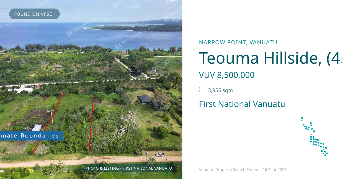 Teouma Hillside, (4548) Port Vila Vanuatu ,