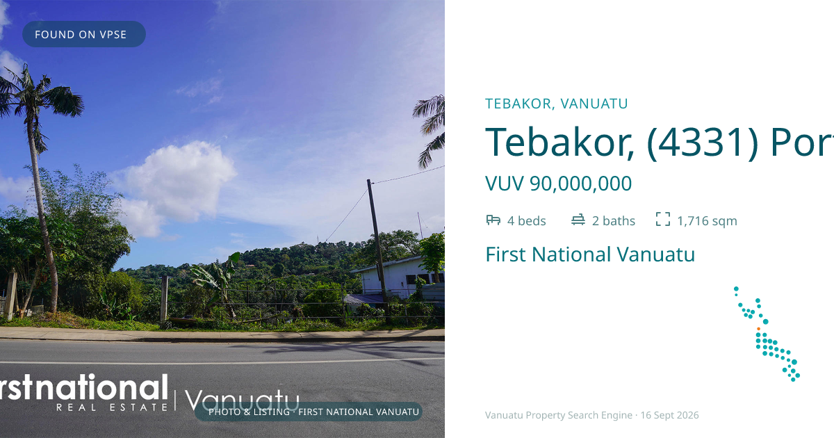 Tebakor, (4331) Port Vila Vanuatu ,