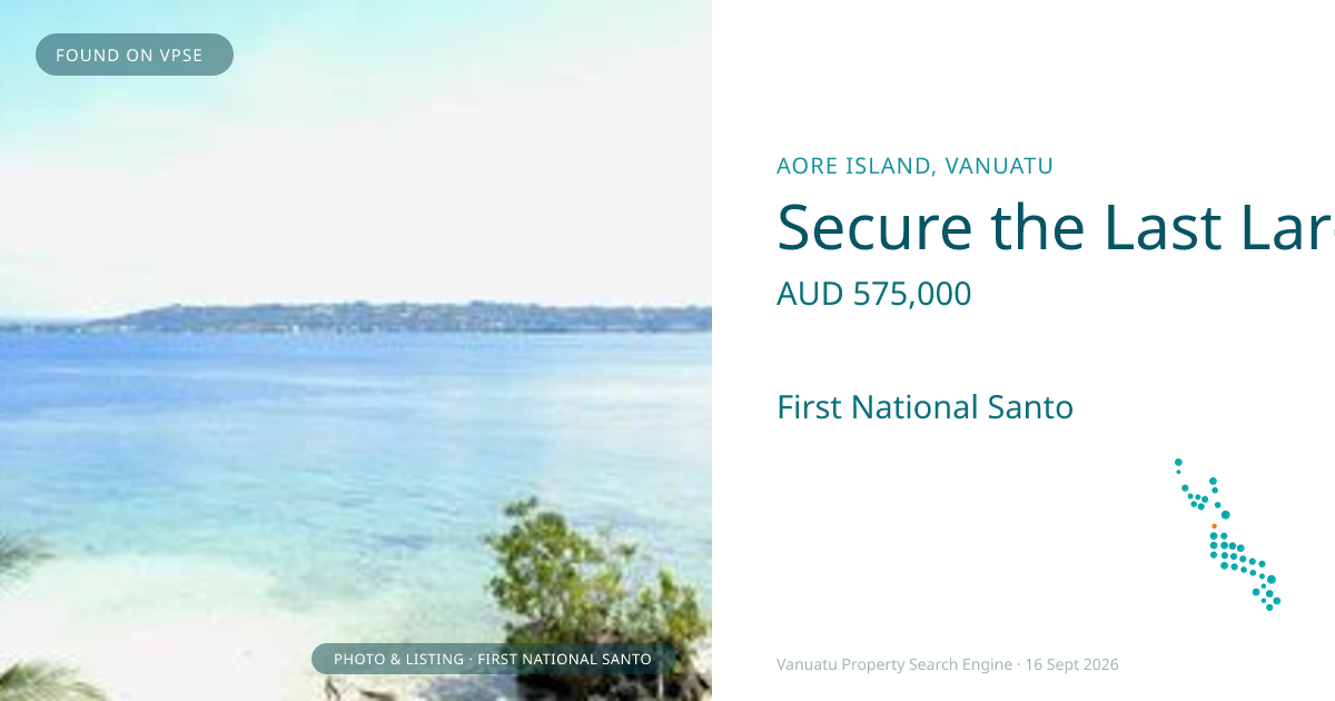 Secure the Last Large Waterfront Estate Site at Forest Beach, Aore Island