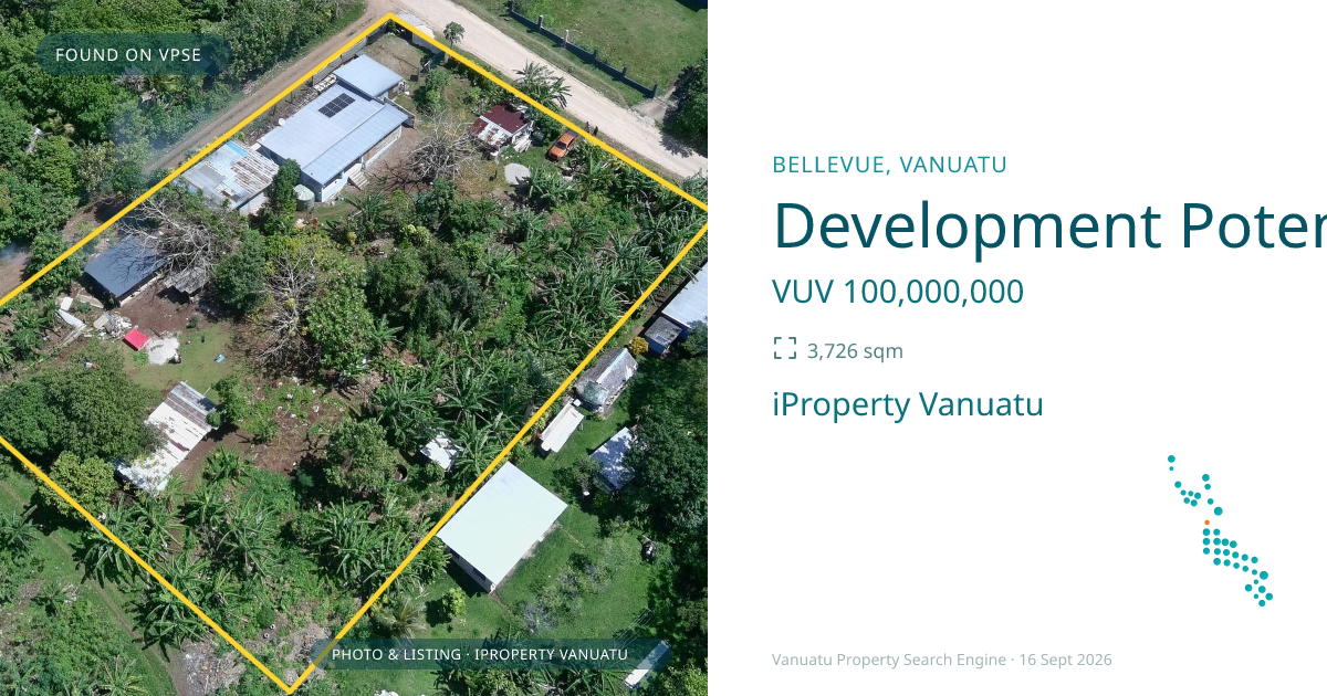 Development Potential in Port Vila’s Growth Corridor