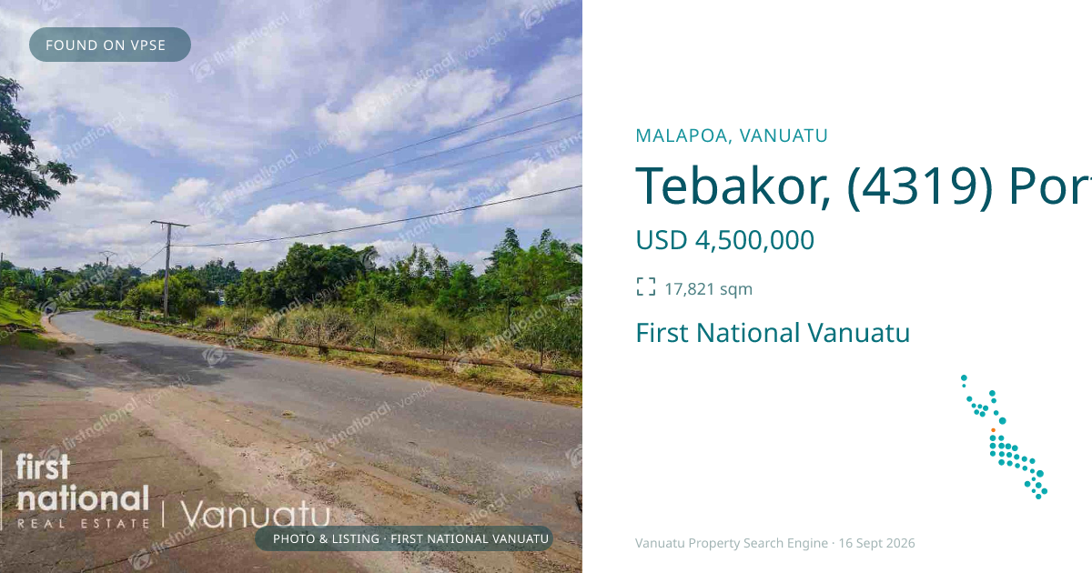 Tebakor, (4319) Port Vila Vanuatu ,