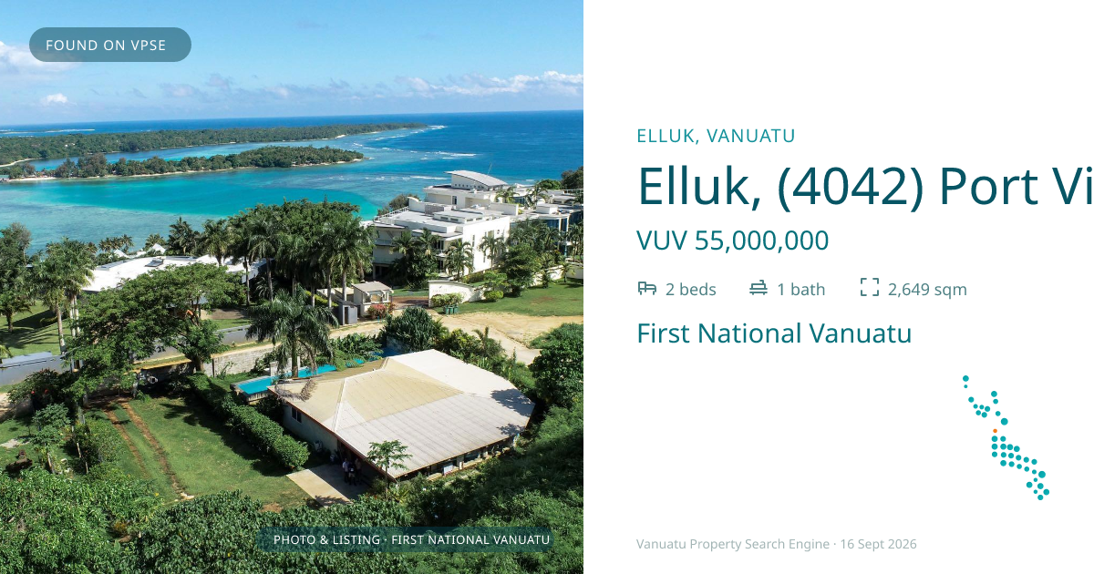 Elluk, (4042) Port Vila Vanuatu ,