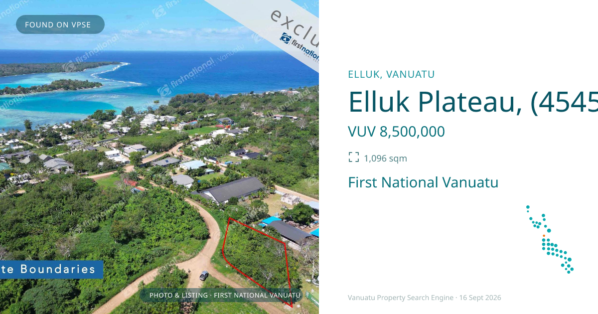 Elluk Plateau, (4545) Port Vila Vanuatu ,