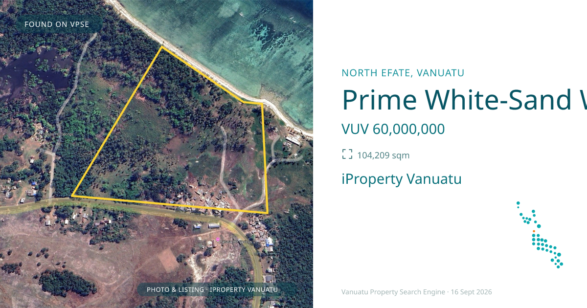 Prime White-Sand Waterfront Development Site