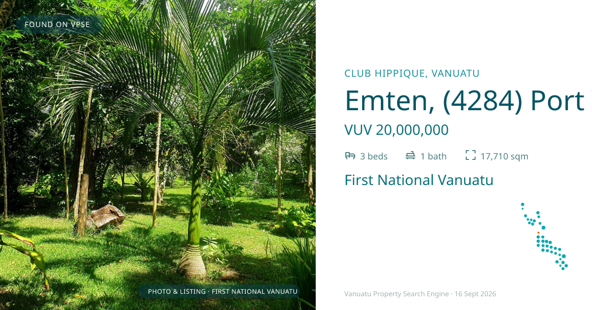 Emten, (4284) Port Vila Vanuatu ,