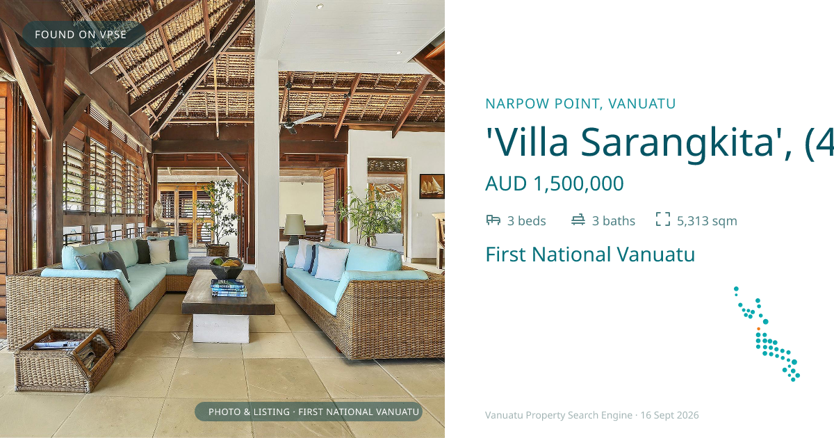 'Villa Sarangkita', (4178) Narpow, Vanuatu ,