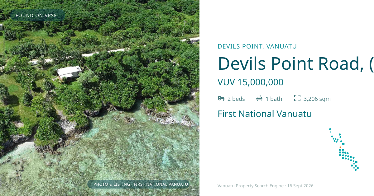 Devils Point Road, (4716) Port Vila Vanuatu ,