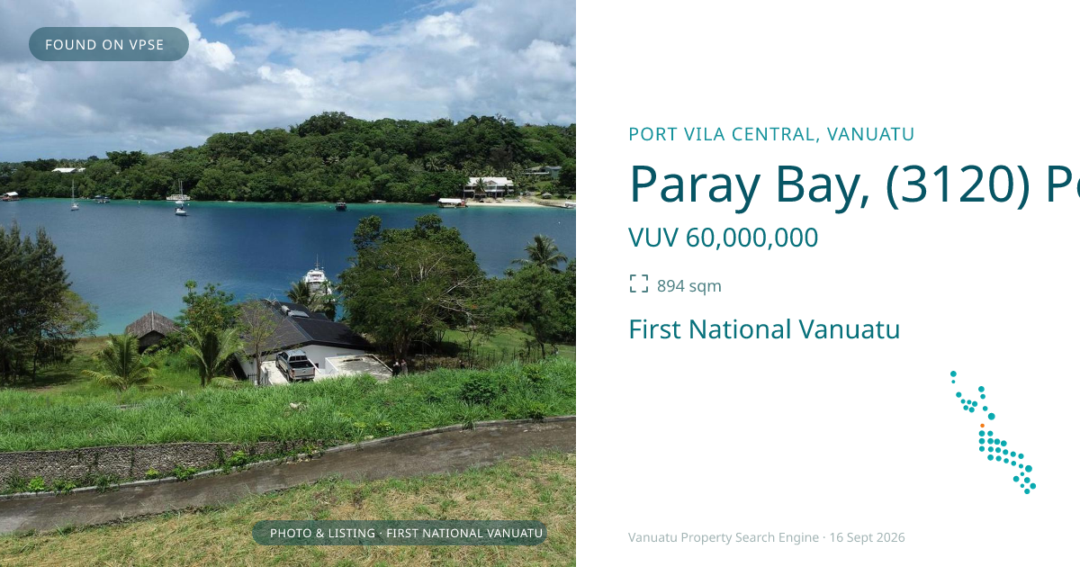 Paray Bay, (3120) Port Vila Vanuatu ,