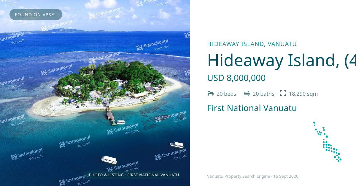 Hideaway Island, (4482) Vanuatu ,