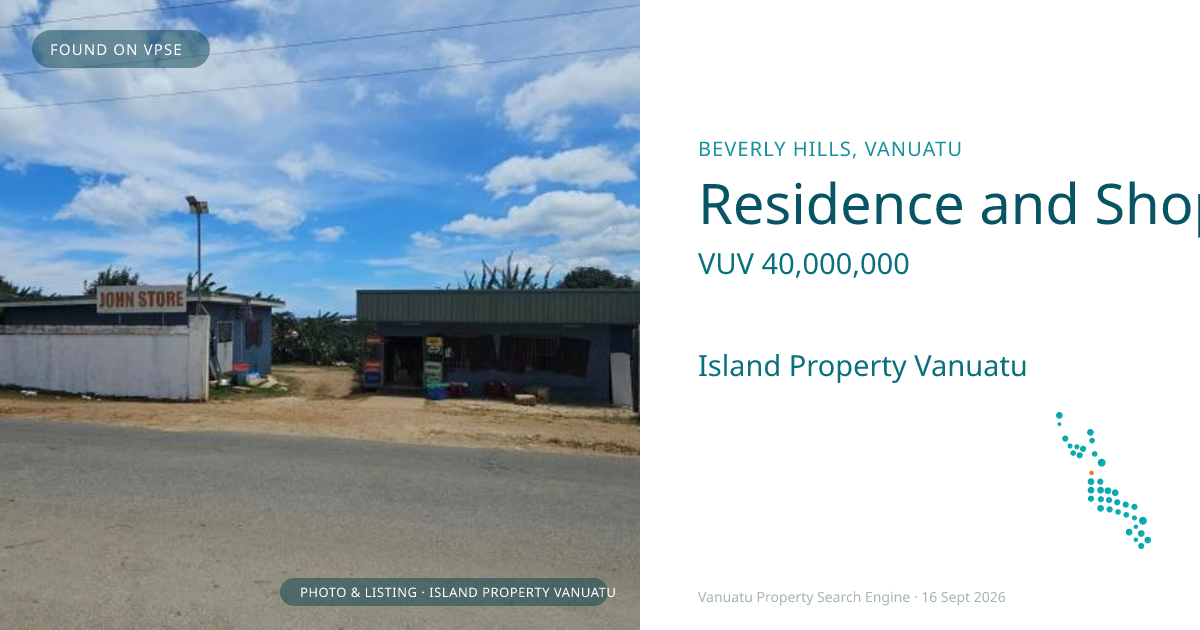 Residence and Shop in Growing Residential Neighborhood