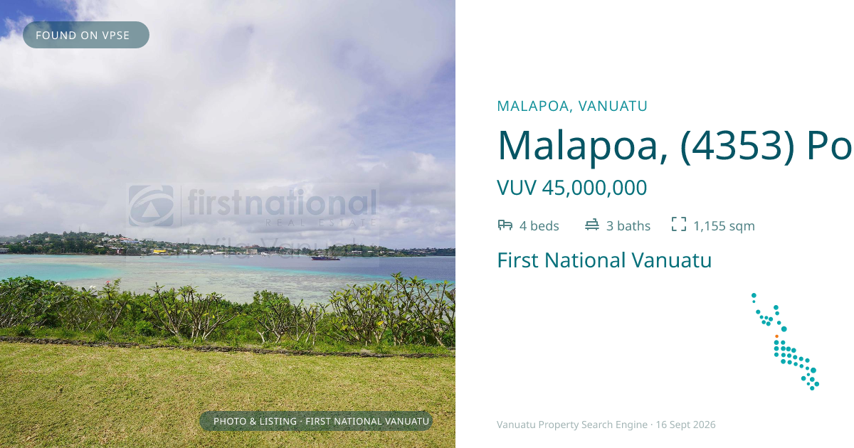 Malapoa, (4353) Port Vila Vanuatu ,