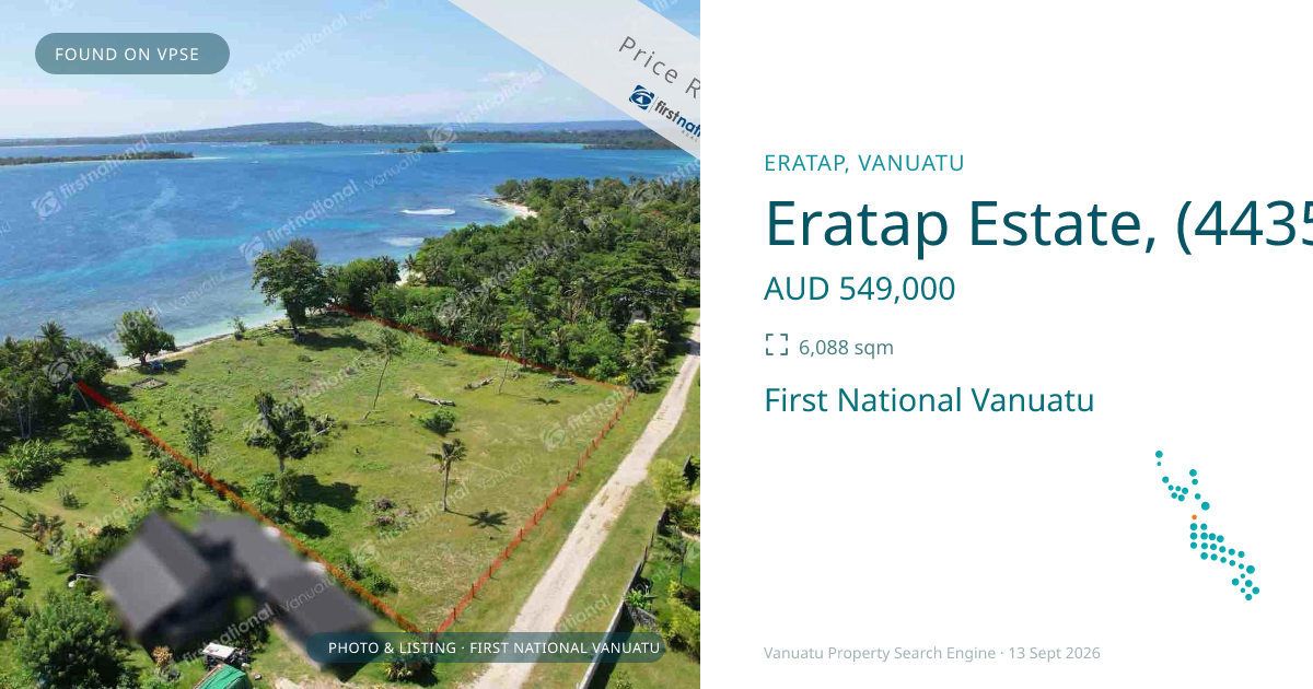 Eratap Estate, (4435) Port Vila, Vanuatu ,