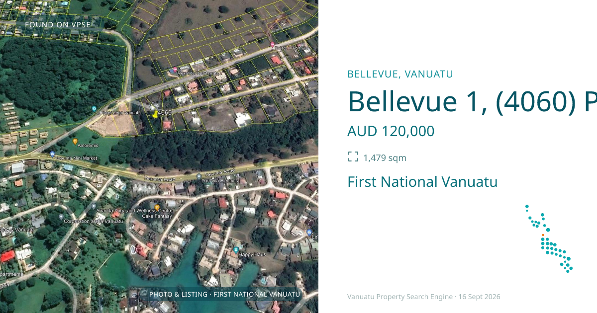 Bellevue 1, (4060) Port Vila Vanuatu ,
