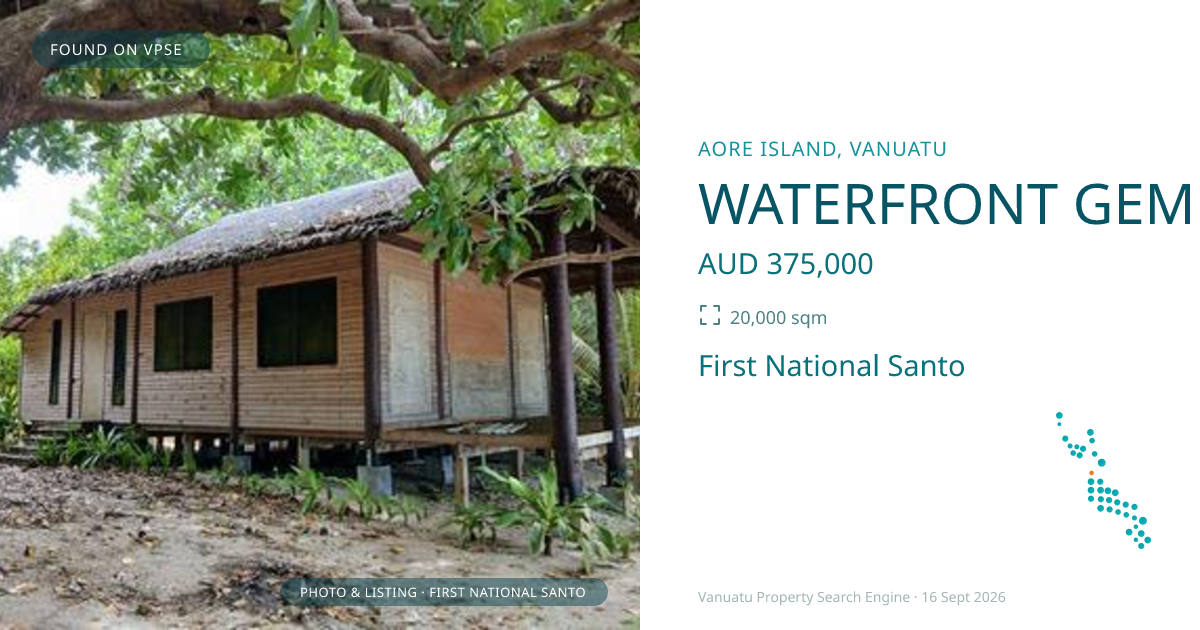 WATERFRONT GEM ON AIMBUEI BAY Rustic Seaside Cottage + Bonus 2ha Agricultural Allotment with WWII Bunker