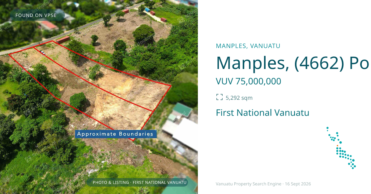 Manples, (4662) Port Vila Vanuatu ,