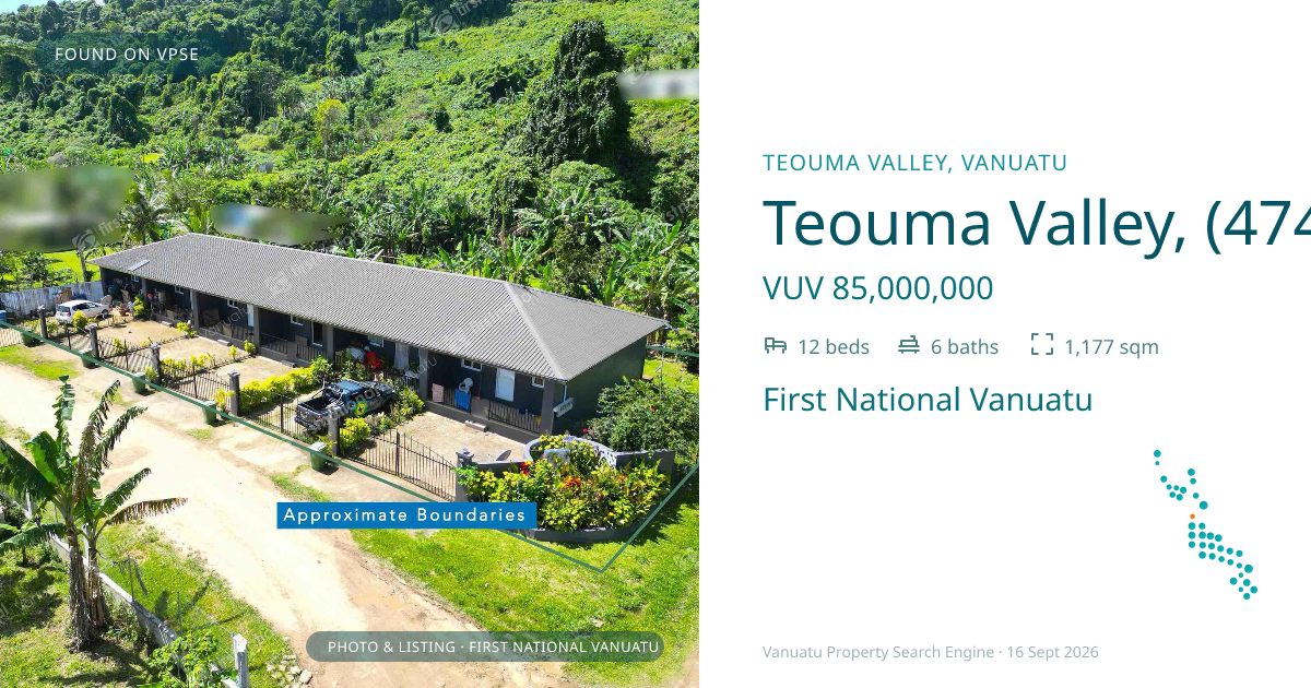 Teouma Valley, (4742) Efate Vanuatu ,