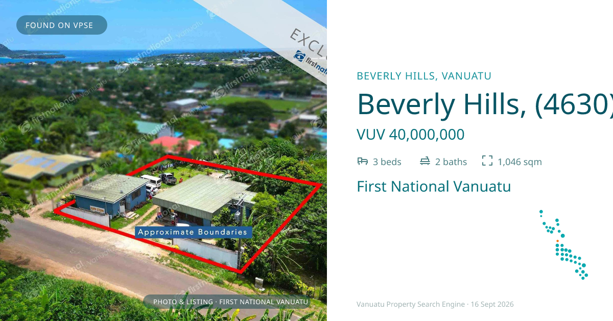 Beverly Hills, (4630) Port Vila Vanuatu ,