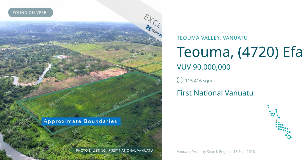 Teouma, (4720) Efate Vanuatu ,