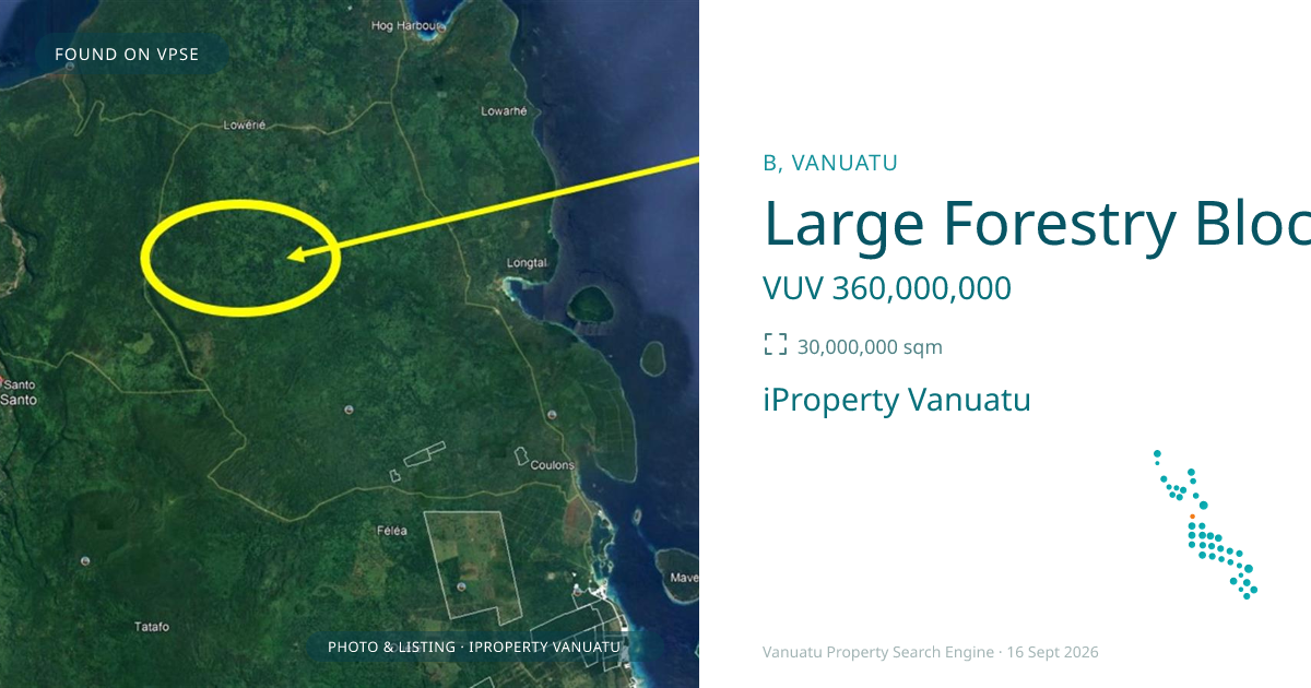 Large Forestry Block – Santo