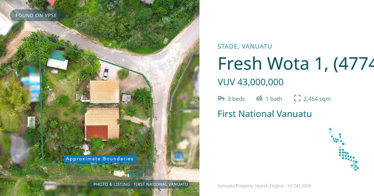 Fresh Wota 1, (4774) Port Vila Vanuatu ,