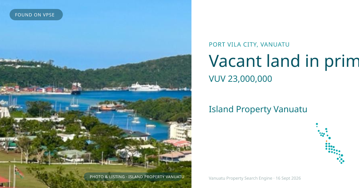 Vacant land in prime location close to the town centre