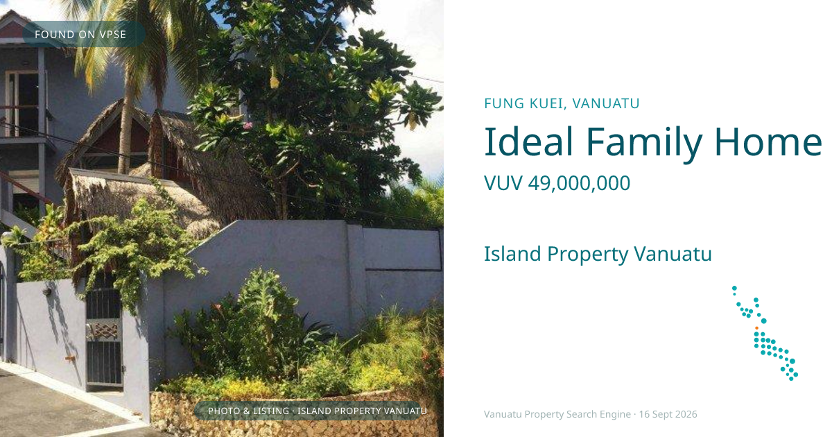 Ideal Family Home or Investment Opportunity with Breathtaking Harbour Views in Port Vila