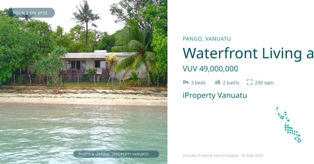Waterfront Living at Vale Vale Beach, Pango – 1 of 3
