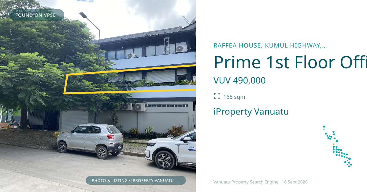 Prime 1st Floor Office Space | Central Port Vila CBD